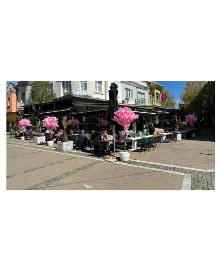 Голямо Изкуствено дърво Японска вишна в саксия розово 210x110см