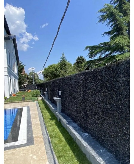 Декоративна мрежа за ограда PVC Grass Fence Premium сива 1/1,50 м