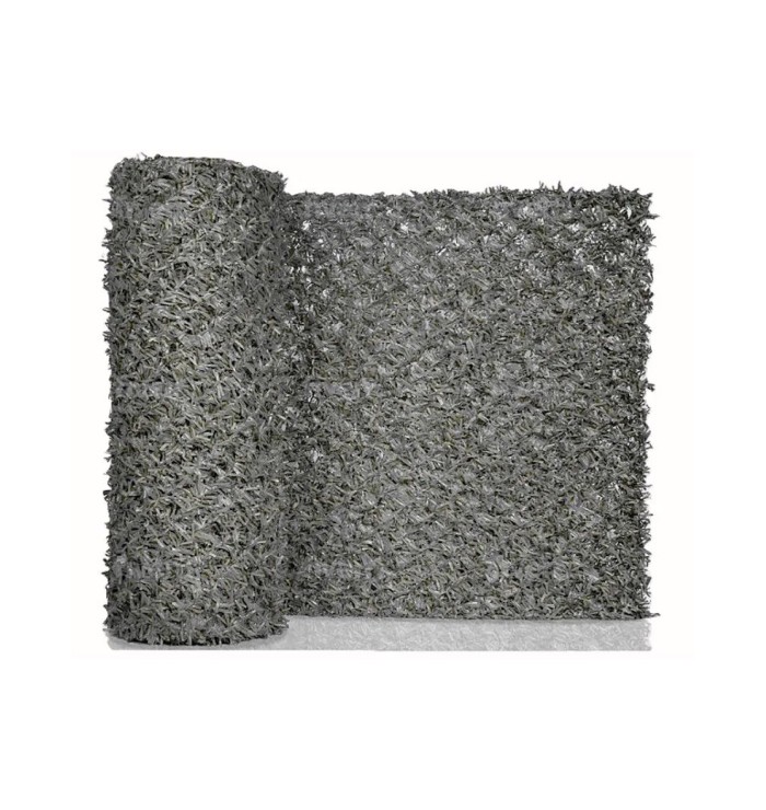 Декоративна мрежа за ограда PVC Grass Fence Premium сива 1/1,50 м