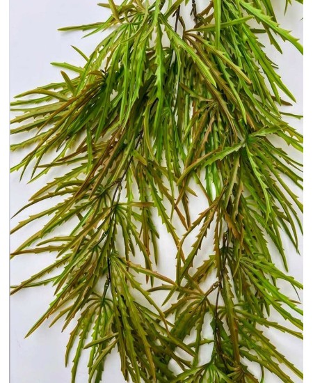 Висящи изкуствени цветя Rhipsalis зелено-кафяво 70 см