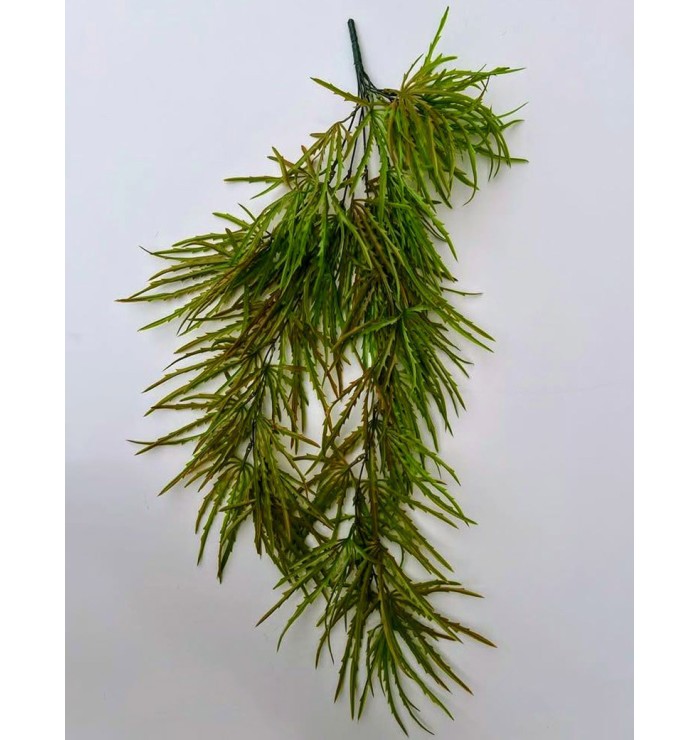 Висящи изкуствени цветя Rhipsalis зелено-кафяво 70 см