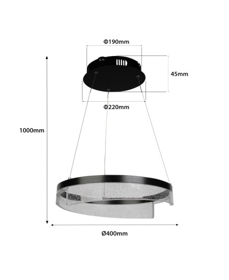 LED полилей с дистанционно Ф40см/Ф60см
