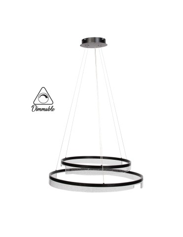 LED полилей два пръстена Ф60см + Ф80см