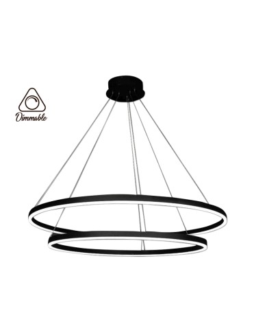 LED полилей двоен 60х80см / 80х100см сив 