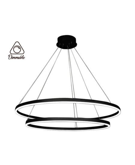 LED полилей двоен 60х80см / 80х100см сив 