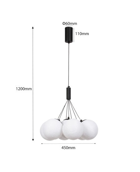 LED полилей сфери 45х45х120см