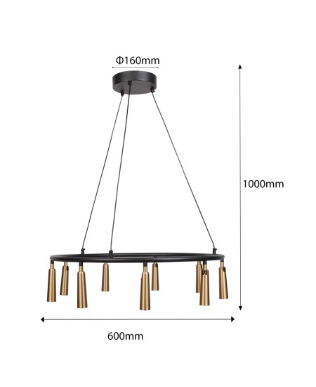 LED полилей с насочващи се прожектори Ф600