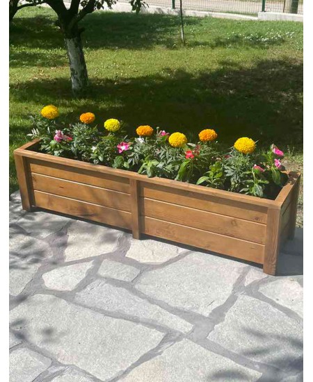 Дървени големи кашпи за цветя 120x30x30 см