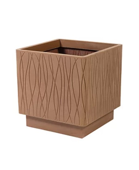 Голяма квадратна кашпа KUBO MATT различни цветове 40х40x39 см