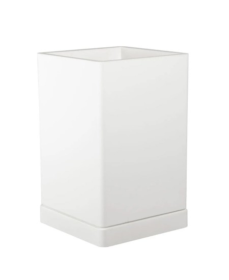 Висока квадратна кашпа с подложка Decor различни цветове 35х35x55 см