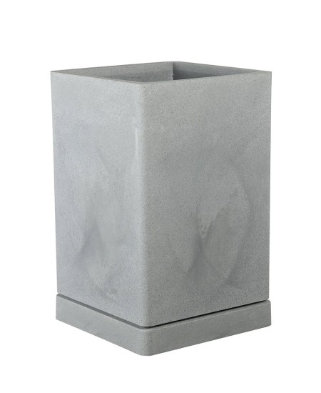 Висока квадратна кашпа с подложка Decor различни цветове 35х35x55 см