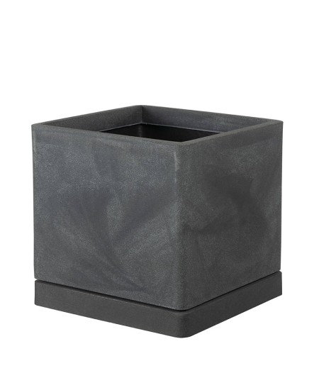 Квадратна кашпа с подложка Decor различни цветове 40х40x40см