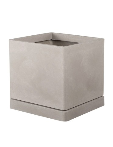 Квадратна кашпа с подложка Decor различни цветове 40х40x40см