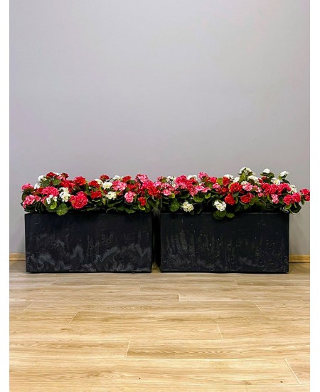 Изкуствени цветя в сандъче 70/37/39 см